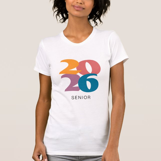 Retro Vibes Graduation 2026 Senior Personalized T-Shirt (Front)