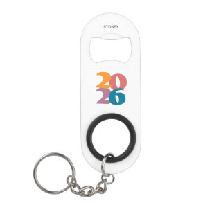 Retro Vibes Graduation Class of 2026 Keychain Bottle Opener