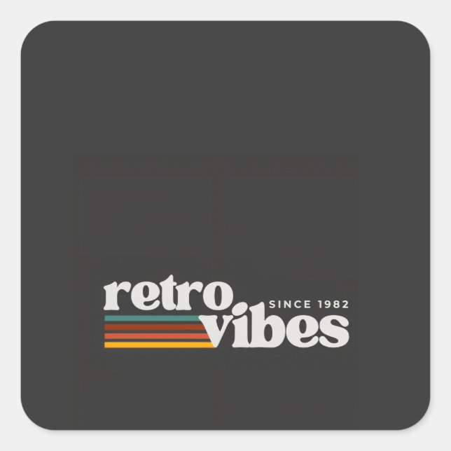 retro vibes  square sticker (Front)