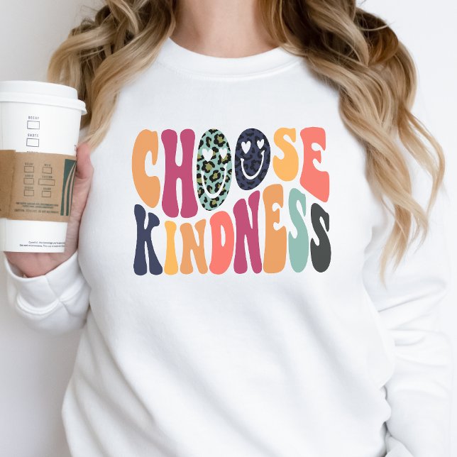 Retro Vibes Sweatshirt Choose Kindness Vintage (Creator Uploaded)