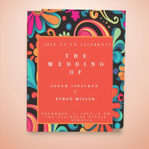 Retro vibrant style invitation