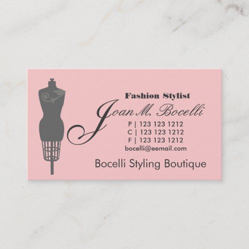 Victorian Mannequin  Fashion Business Card Templates