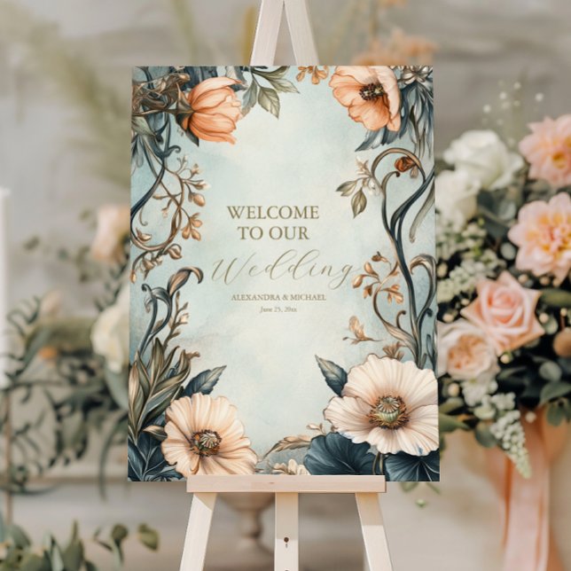 Retro Victorian Royal Floral Wedding  Foam Board (Creator Uploaded)