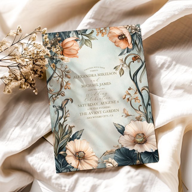 Retro Victorian Royal Floral Wedding  Invitation (Creator Uploaded)