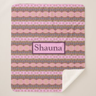 Retro Victorian Wallpaper Look, Very Feminine Sherpa Blanket