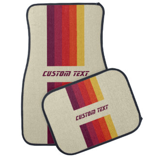 Retro video cassette stripes car floor mat