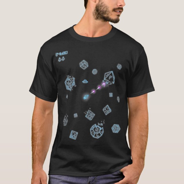 Retro Video Game  90s Retro Gamer  Dragons D20  T-Shirt (Front)
