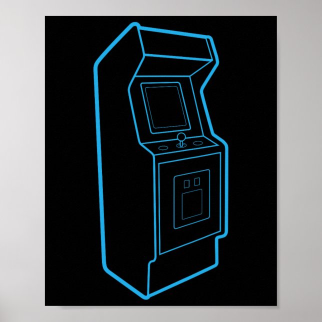 Retro Video Game Arcade Cabinet  Poster (Front)