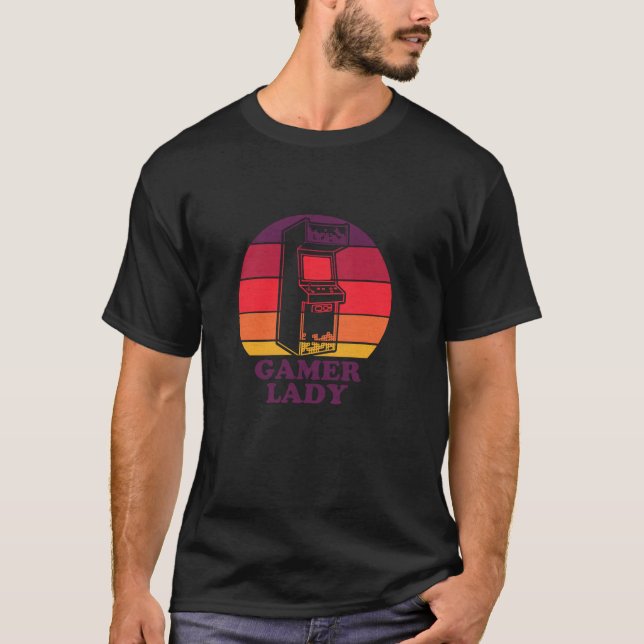 Retro Video Game cabinet Gamer Arcade fortyish bir T-Shirt (Front)