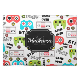 Retro Video Game Cloth Placemat
