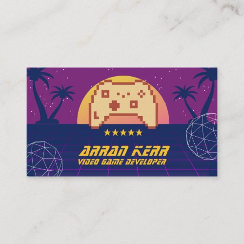 Retro Video Game Console Gaming Business Card
