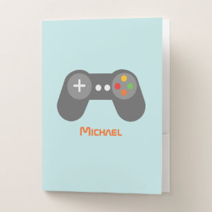 Retro Video Game Controller Pocket Folder