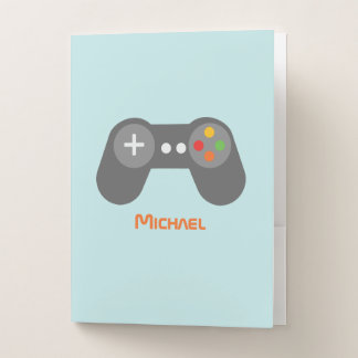Retro Video Game Controller Pocket Folder