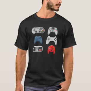 Retro Video Game Controllers Collection   Gaming T-Shirt