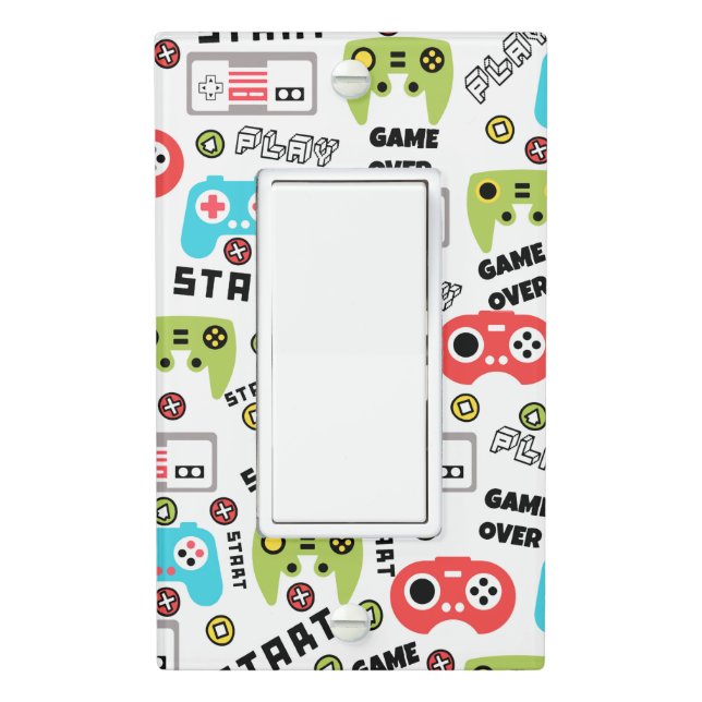 Retro Video Game Light Switch Cover (In Situ)