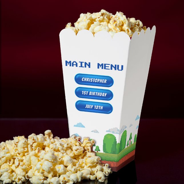 Retro Video Game Menu 1st Birthday Party Favor Boxes (Retro Video Game Menu 1st Birthday Party Favor Boxes
)
