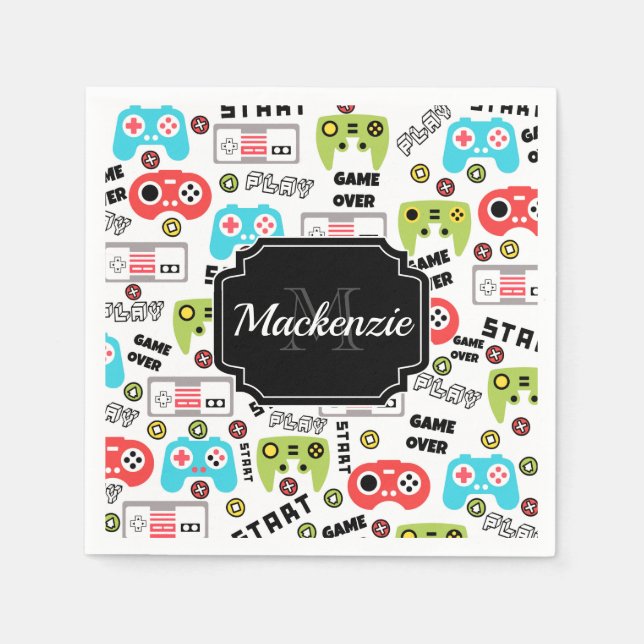 Retro Video Game Napkins (Front)