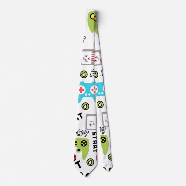 Retro Video Game Neck Tie (Front)