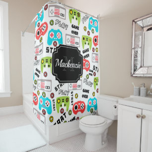 Retro Video Game Shower Curtain