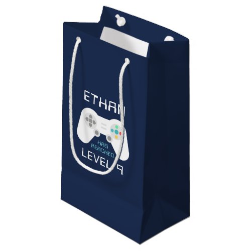 Retro Video Game Theme Personalized Birthday Small Gift Bag