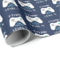 Retro Video Game Theme Personalized Birthday Wrapping Paper | Zazzle