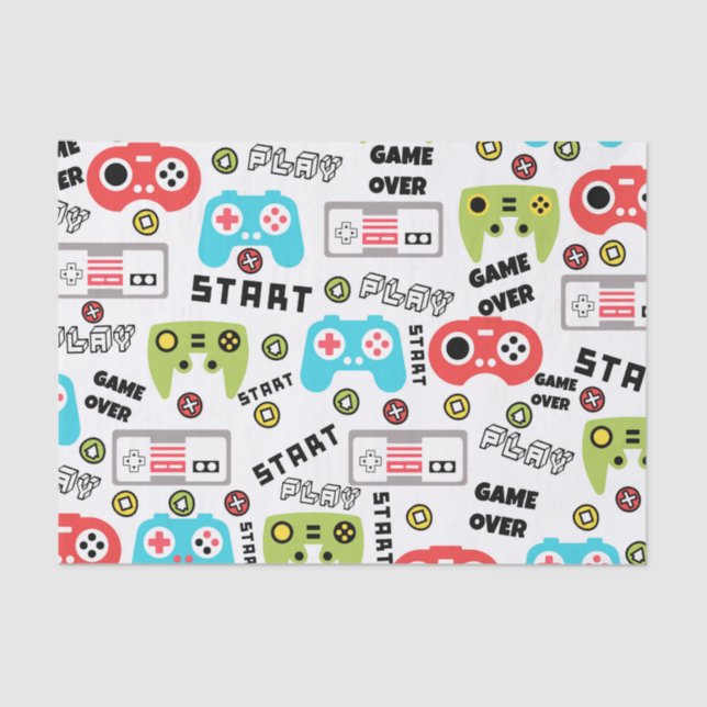 Retro Video Game Tissue Paper (Front)