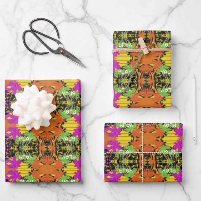 Retro Video Game  Wrapping Paper Sheets (Front)