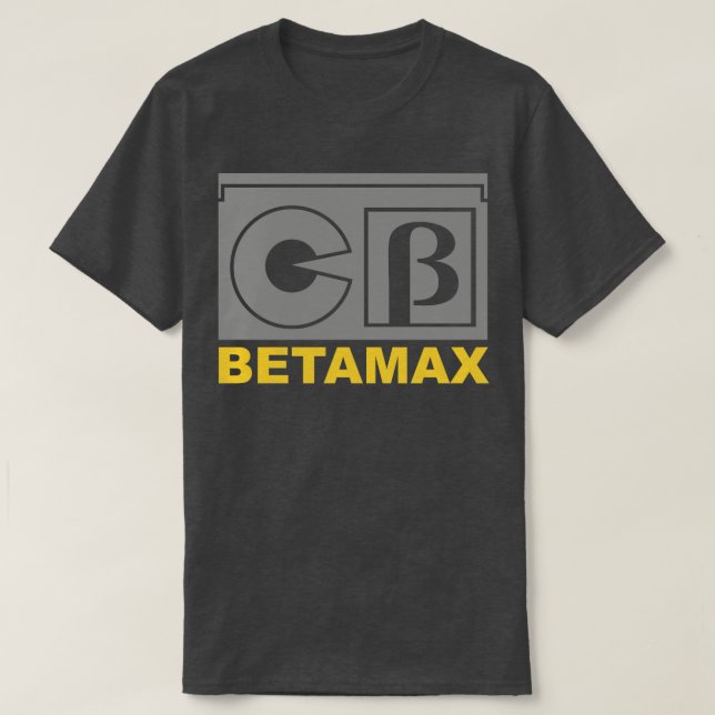Retro Video Tapes Betamax Video  T-Shirt (Design Front)