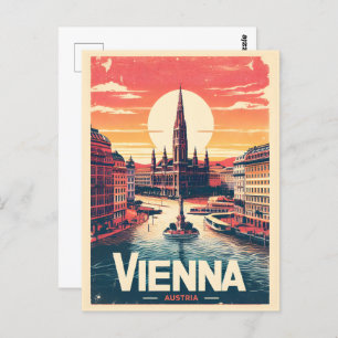 Retro Vienna city austria gifts Postcard