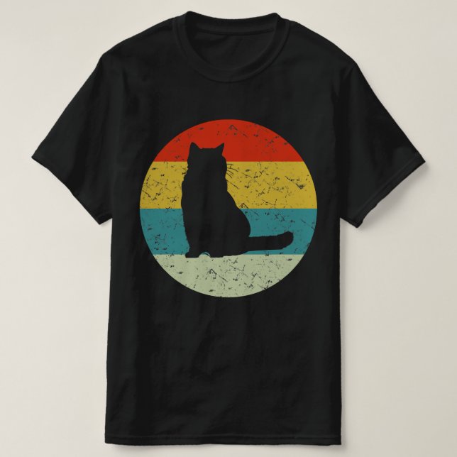 retro vinatge british shorthair cat T-Shirt (Design Front)