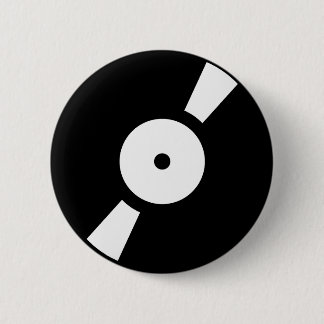 retro vinly record pinback button