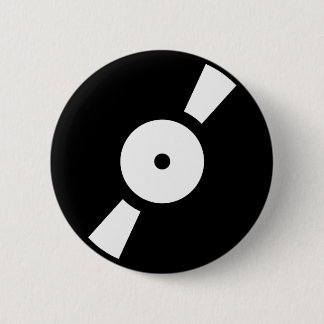 retro vinly record pinback button