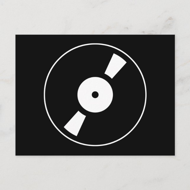 retro vinly record postcard (Front)