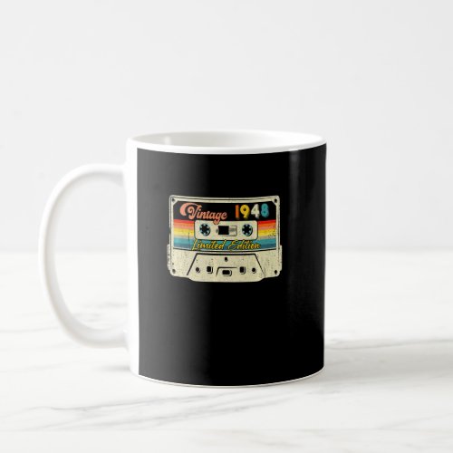 Retro Vintage 1948 Cassette Tape  Birthday  Coffee Mug