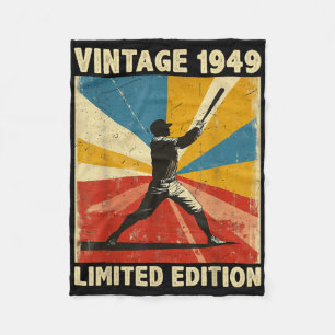 Retro Vintage 1949 Baseball Lover Limited Edition Fleece Blanket