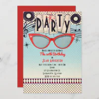 Fifties Party Invitations