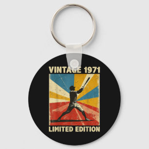 Retro Vintage 1971 Baseball Lover Limited Edition Keychain