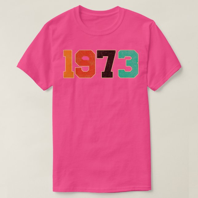 Retro Vintage 1973 Typography T-Shirt (Design Front)