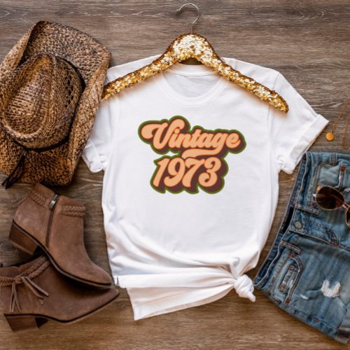 Retro Vintage 1973 Womens T_shirt