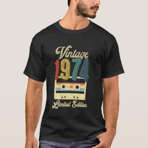 Retro Vintage 1974 Cassette Tape 48th Birthday Mus T-Shirt