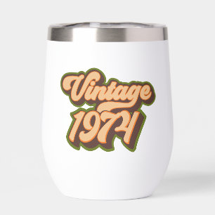 Retro Vintage 1974 Thermal Wine Tumbler