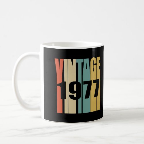 Retro Vintage 1977 Hoodie 43 Yrs Old Bday 43Rd Bir Coffee Mug