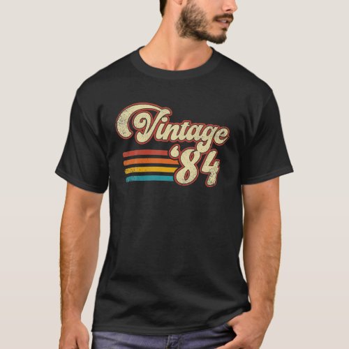 Retro Vintage 1984 40th Birthday Gift Men Women 40 T_Shirt