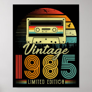 Retro Vintage 1985 Limited Edition 41 Years Old Bi Poster