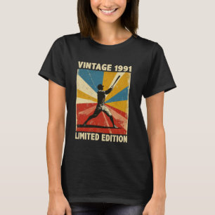 Retro Vintage 1991 Baseball Lover Limited Edition  T-Shirt