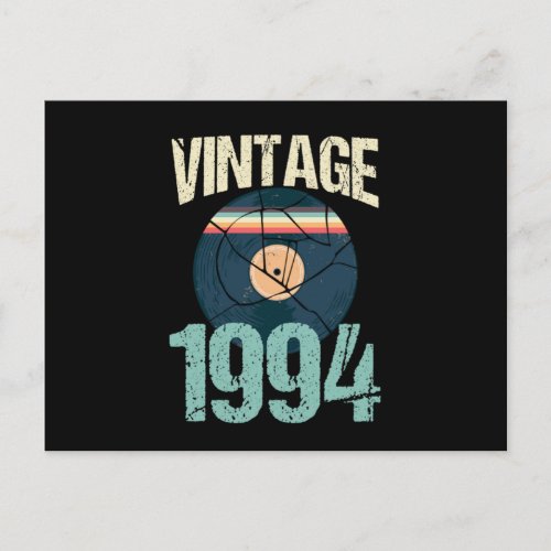 Retro Vintage 1994 26 th Birthday Record Vinyl Vin Postcard