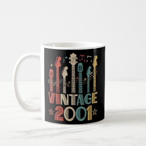 Retro Vintage 2001 Guitar Lover 2001 Birthday Coffee Mug