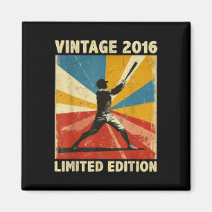 Retro Vintage 2016 Baseball Lover Limited Edition Magnet