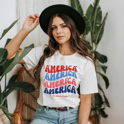 Retro Vintage 4th of July independence day T_Shirt