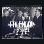 Retro vintage 50s typography family photo 2025 calendar<br><div class="desc">A retro photo calendar with a vintage 50s typography,  to customize with your family pictures,  a perfect way to start the year 2025. Fully customizable text colors.</div>